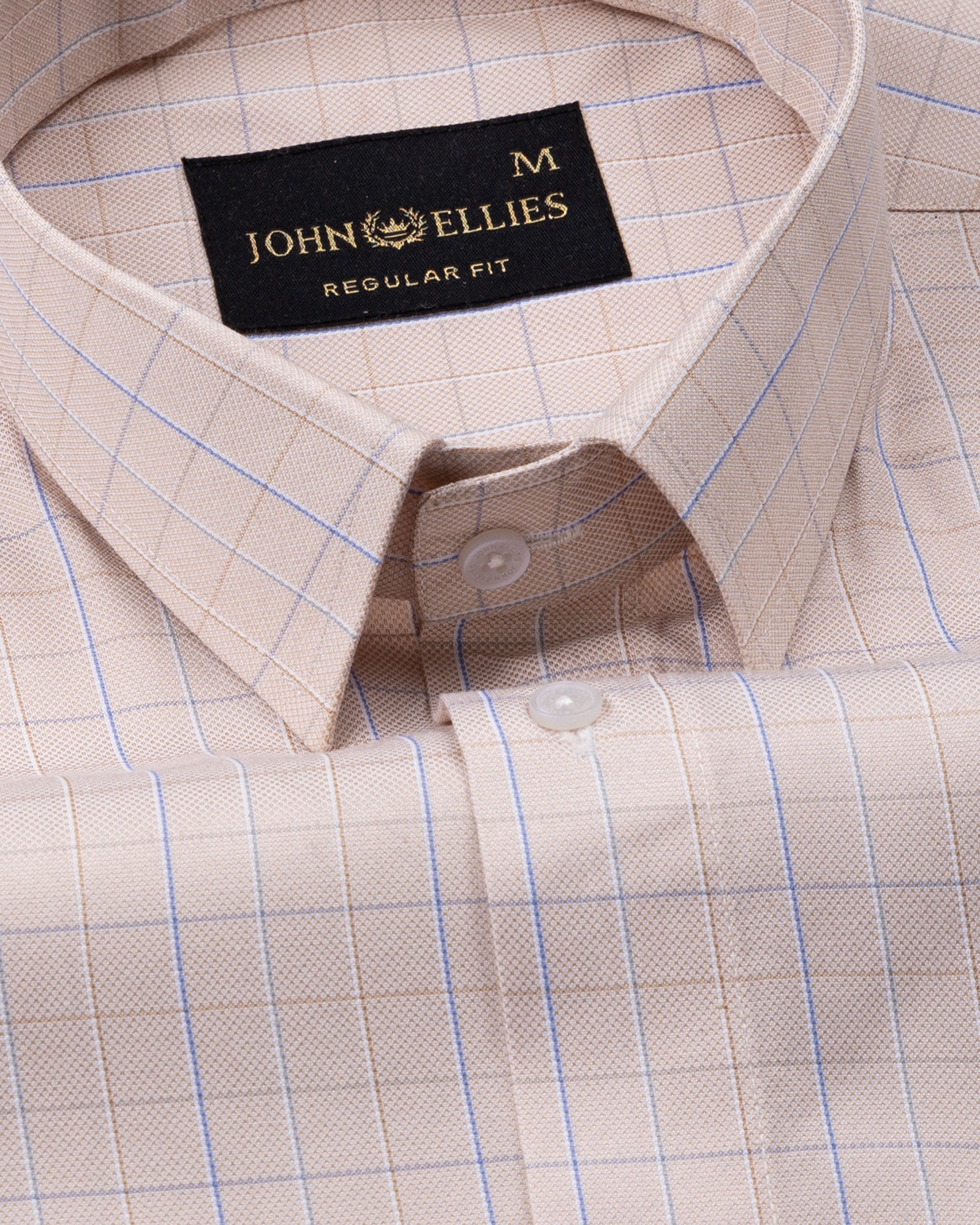 Pralog Orange Check Cotton Shirt - John Ellies