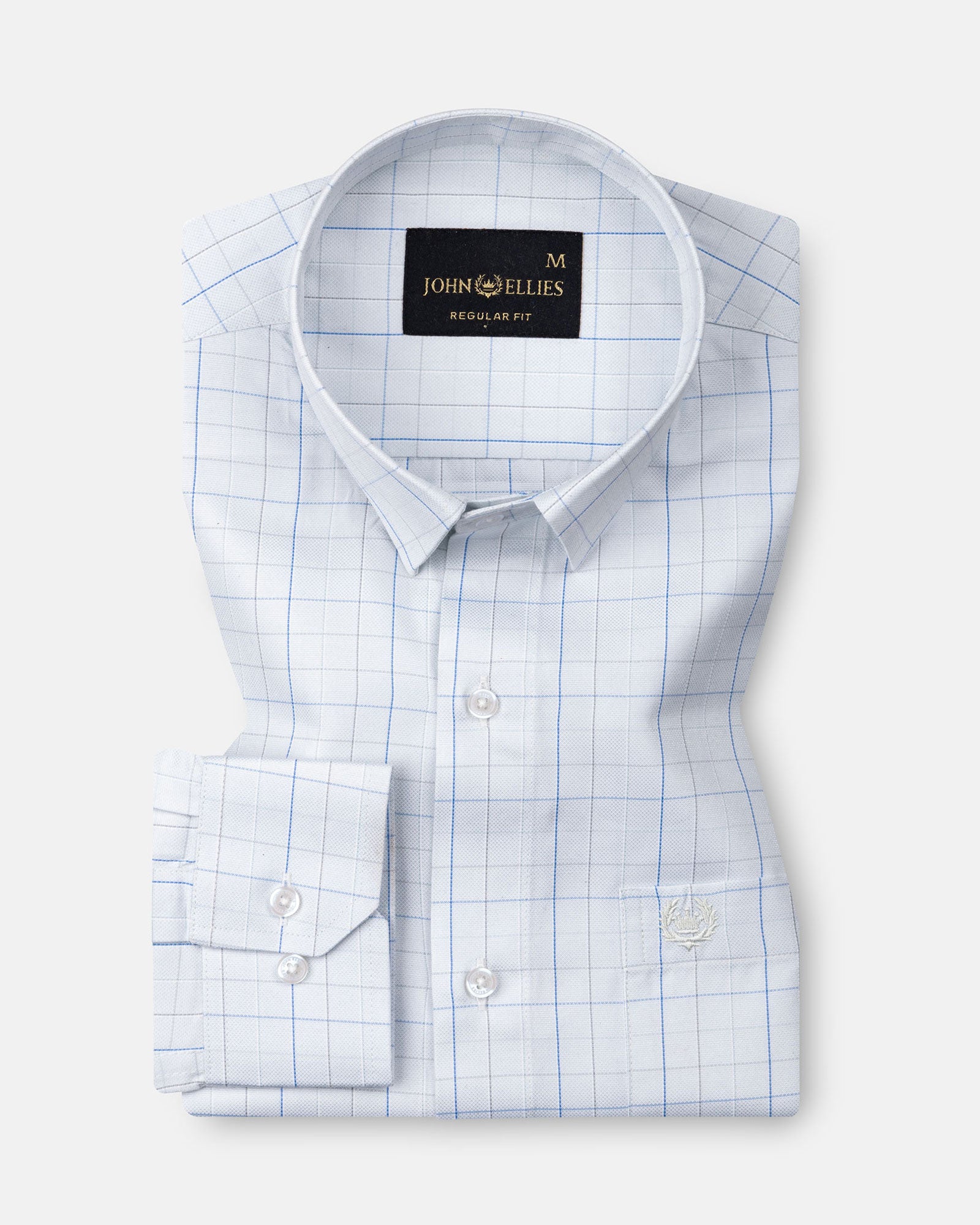 Pralog Mint Green Check Cotton Shirt - John Ellies