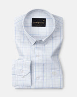 Pralog Mint Green Check Cotton Shirt