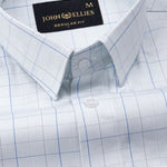 Pralog Mint Green Check Cotton Shirt - John Ellies