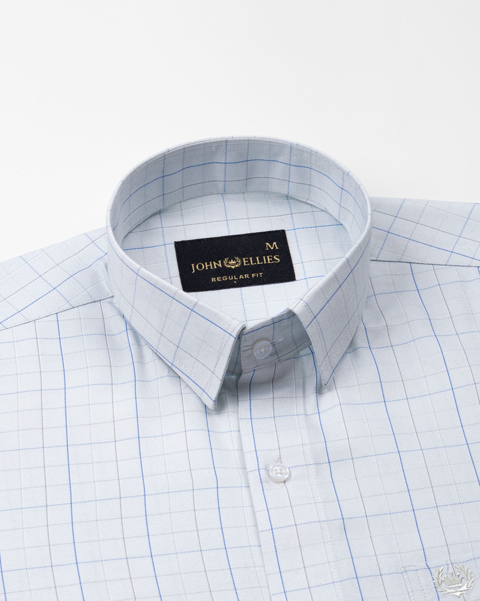 Pralog Mint Green Check Cotton Shirt - John Ellies