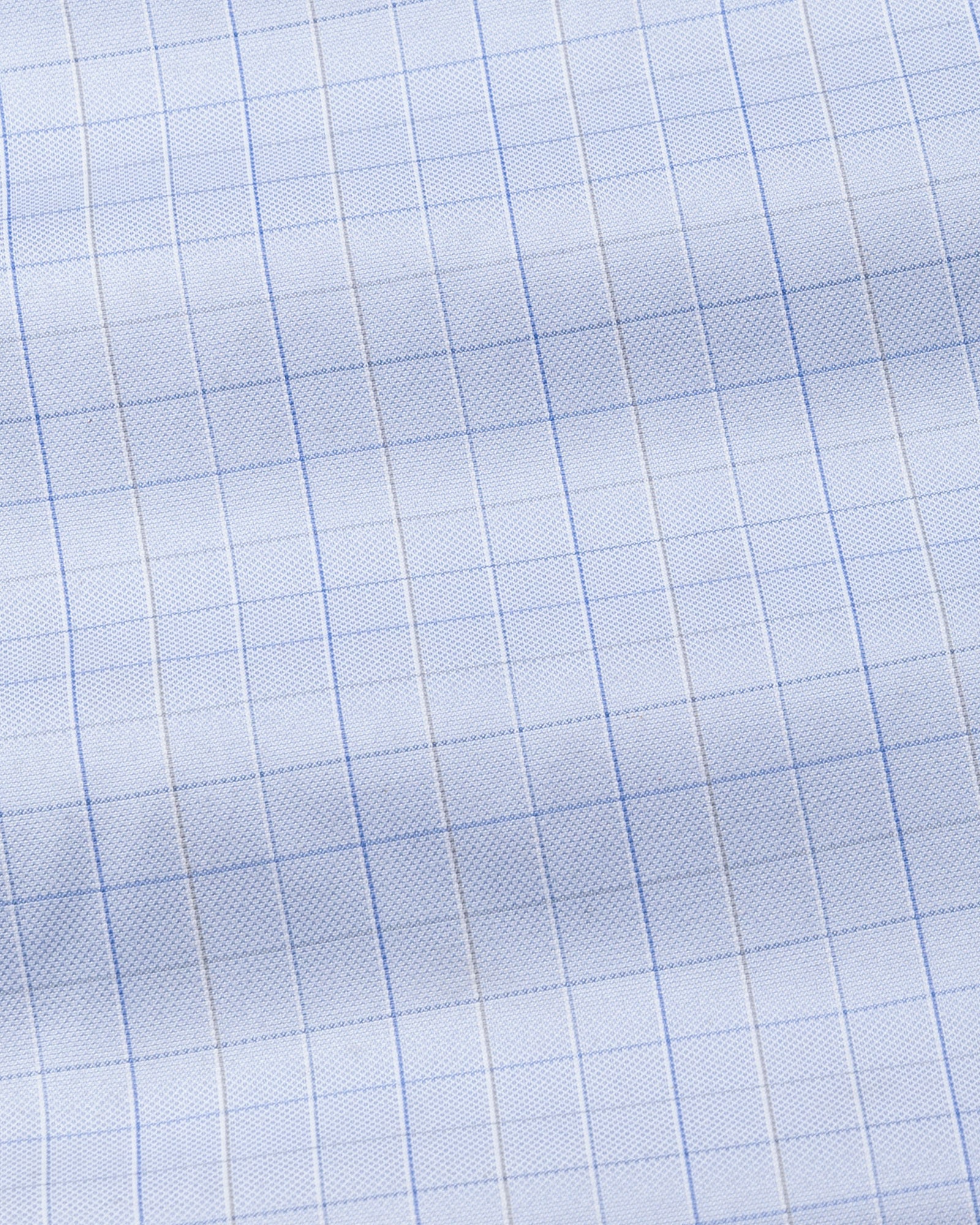 Pralog Sky Blue Check Cotton Shirt - John Ellies