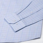 Pralog Sky Blue Check Cotton Shirt - John Ellies