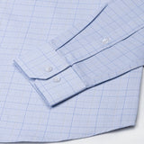 Pralog Sky Blue Check Cotton Shirt - John Ellies