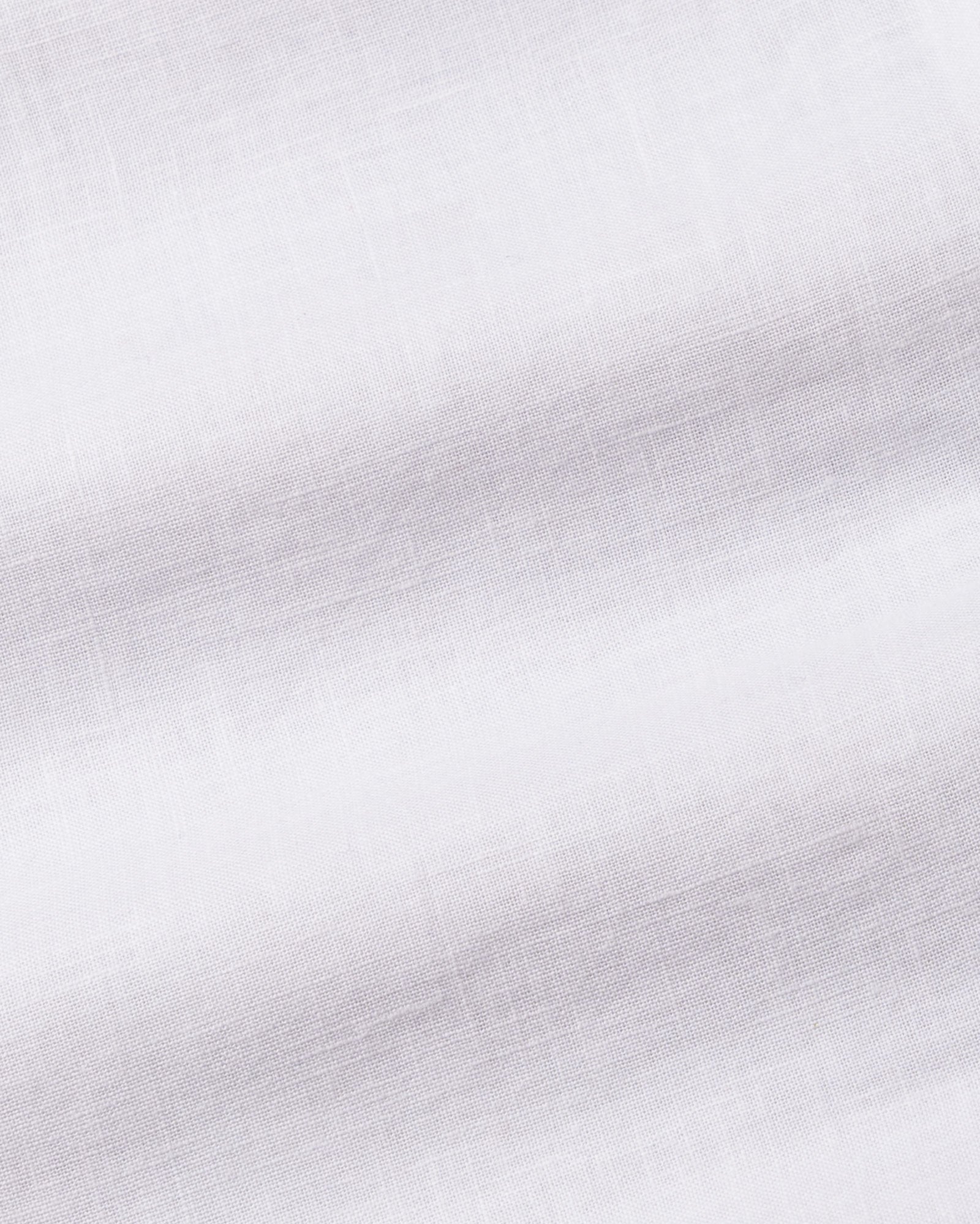 Dastiny White Plain Mandarin Luxurious Linen Shirt - John Ellies
