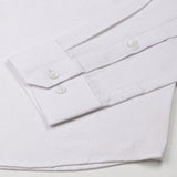 Dastiny White Plain Mandarin Luxurious Linen Shirt - John Ellies