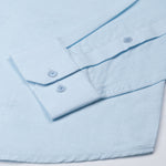 Dastiny Sky Blue Plain Mandarin Luxurious Linen Shirt - John Ellies