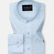 Dastiny Sky Blue Plain Mandarin Luxurious Linen Shirt - John Ellies