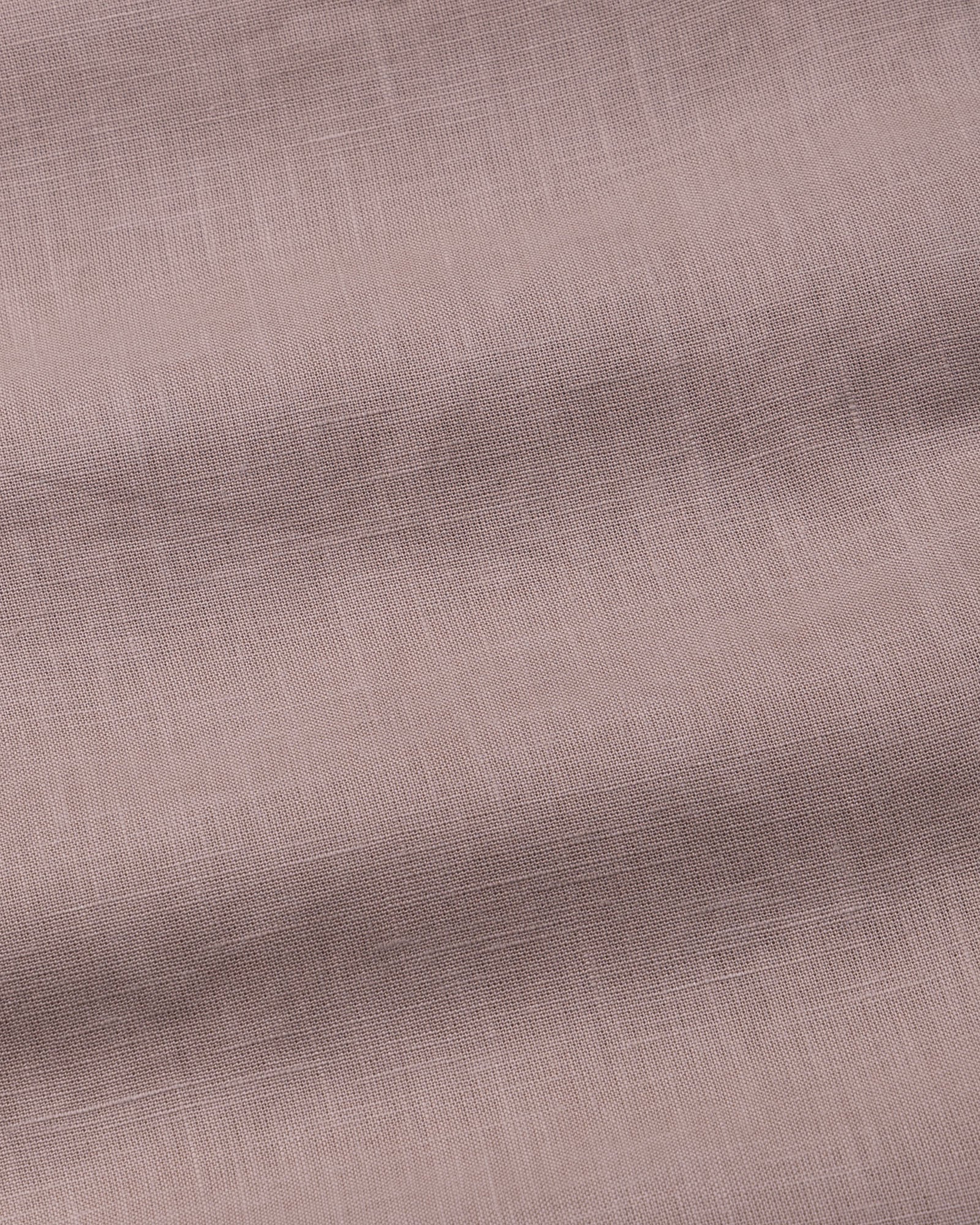 Dastiny Brown Plain Mandarin Luxurious Linen Shirt - John Ellies