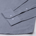 Dastiny Grey Plain Mandarin Luxurious Linen Shirt - John Ellies