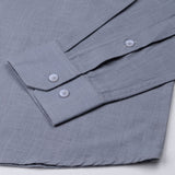 Dastiny Grey Plain Mandarin Luxurious Linen Shirt - John Ellies