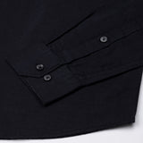 Dastiny Black Plain Mandarin Luxurious Linen Shirt - John Ellies