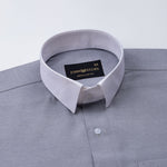 Regenc Silver White Cuff Collar Oxford Cotton Shirt - John Ellies