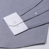 Regenc Silver White Cuff Collar Oxford Cotton Shirt - John Ellies
