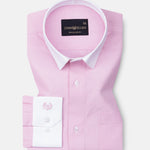 Regenc Pink White Cuff Collar Oxford Cotton Shirt - John Ellies