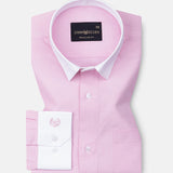 Regenc Pink White Cuff Collar Oxford Cotton Shirt - John Ellies