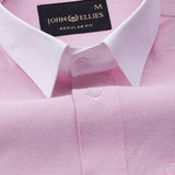 Regenc Pink White Cuff Collar Oxford Cotton Shirt - John Ellies