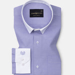 Regenc Lavender White Cuff Collar Oxford Cotton Shirt - John Ellies