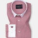 Regenc Red White Cuff Collar Oxford Cotton Shirt - John Ellies