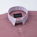 Regenc Red White Cuff Collar Oxford Cotton Shirt - John Ellies
