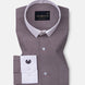 Regenc Brown White Cuff Collar Oxford Cotton Shirt - John Ellies