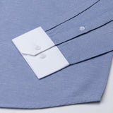 Regenc Navy Blue White Cuff Collar Oxford Cotton Shirt - John Ellies