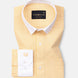 Radius Yellow Check White Cuff Collar Oxford Shirt - John Ellies
