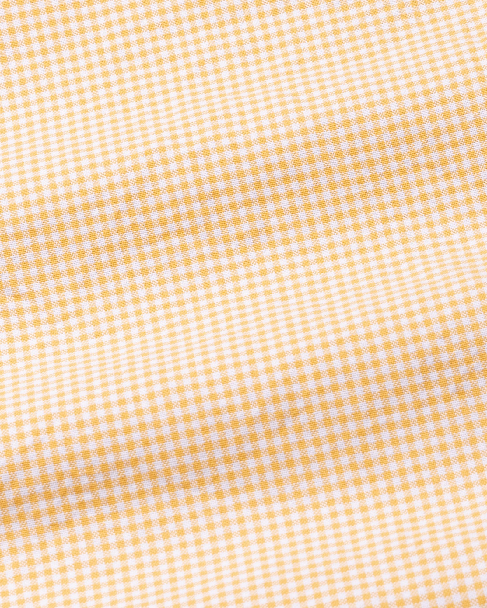 Radius Yellow Check White Cuff Collar Oxford Shirt - John Ellies