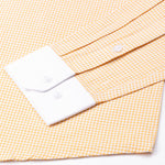 Radius Yellow Check White Cuff Collar Oxford Shirt - John Ellies