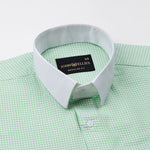Radius Lime Check White Cuff Collar Oxford Shirt - John Ellies