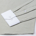 Radius Olive Check White Cuff Collar Oxford Shirt - John Ellies