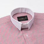 Radius Red Check White Cuff Collar Oxford Shirt - John Ellies