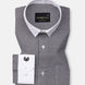 Radius Black Check White Cuff Collar Oxford Shirt - John Ellies