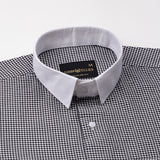 Radius Black Check White Cuff Collar Oxford Shirt - John Ellies