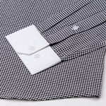 Radius Black Check White Cuff Collar Oxford Shirt - John Ellies