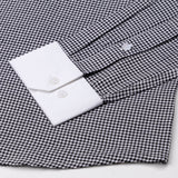 Radius Black Check White Cuff Collar Oxford Shirt - John Ellies