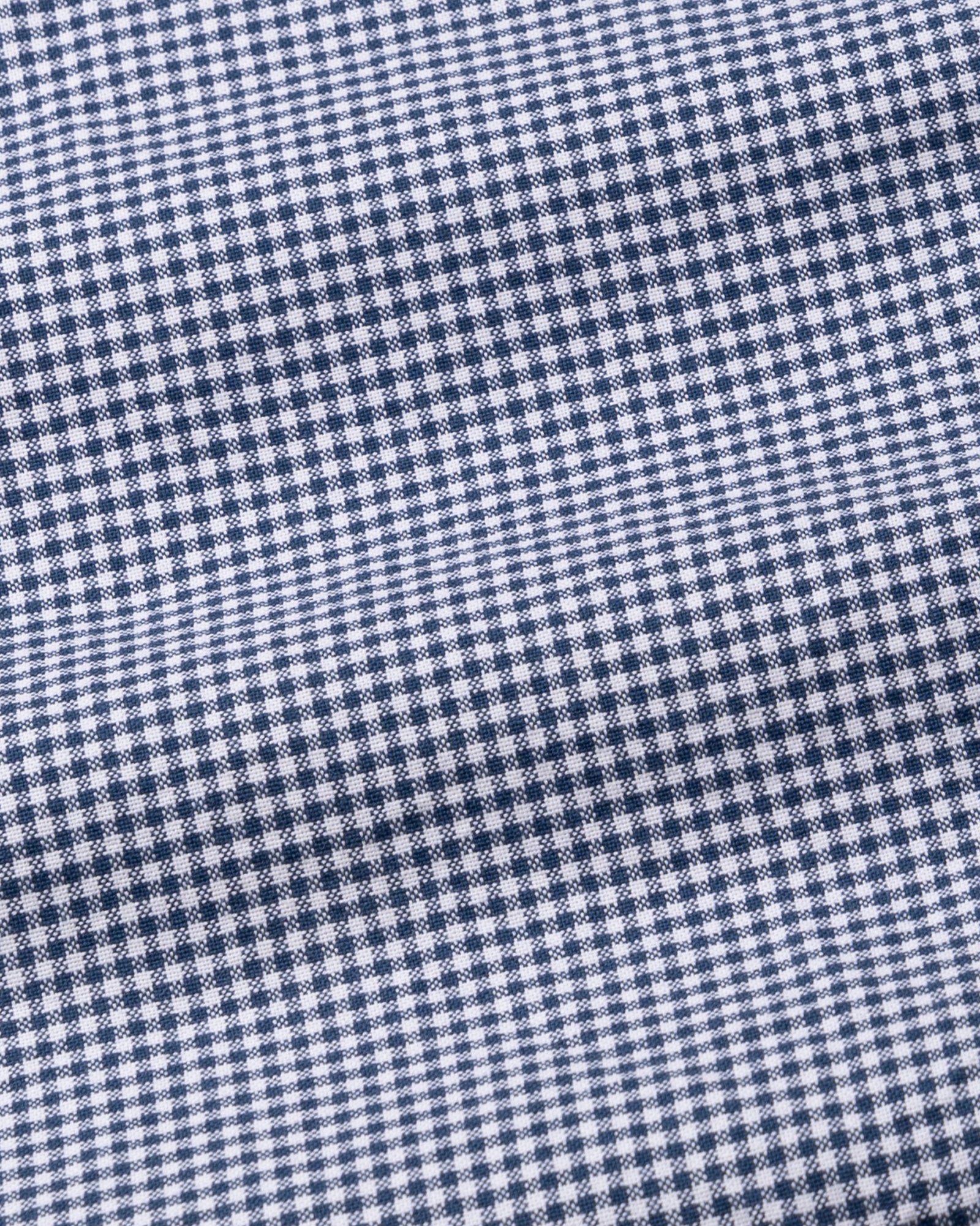 Radius Navy Blue Check White Cuff Collar Oxford Shirt - John Ellies