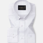 Carter White Plain Premium Cotton Shirt - John Ellies