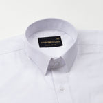 Carter White Plain Premium Cotton Shirt - John Ellies