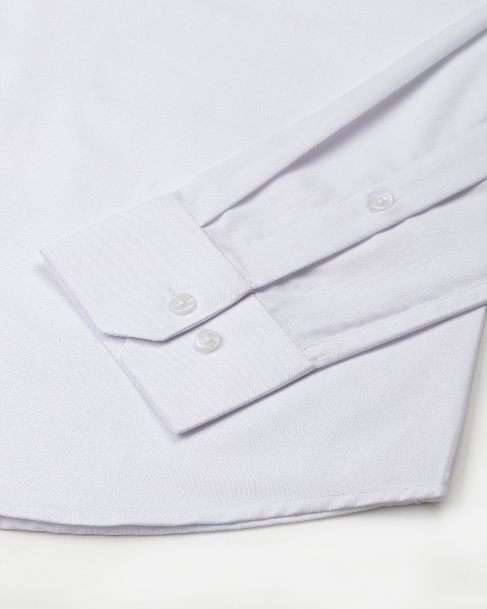 Carter White Plain Premium Cotton Shirt - John Ellies
