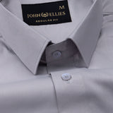Carter Silver Plain Premium Cotton Shirt - John Ellies