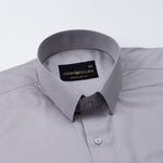 Carter Silver Plain Premium Cotton Shirt - John Ellies