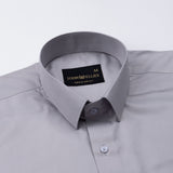 Carter Silver Plain Premium Cotton Shirt - John Ellies