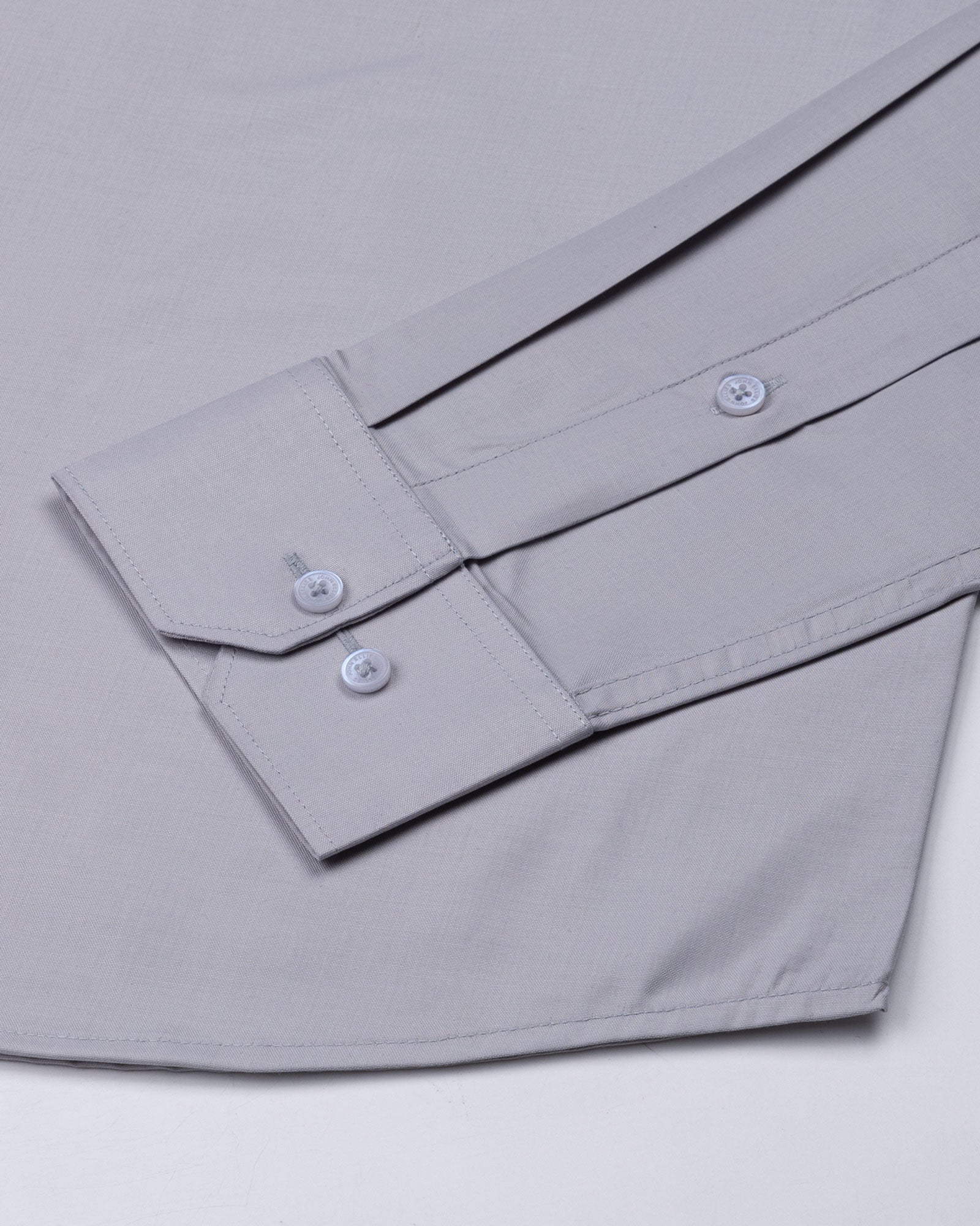 Carter Silver Plain Premium Cotton Shirt - John Ellies