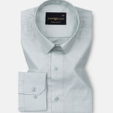 Carter Mint Green Plain Premium Cotton Shirt - John Ellies