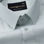 Carter Mint Green Plain Premium Cotton Shirt - John Ellies
