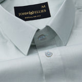 Carter Mint Green Plain Premium Cotton Shirt - John Ellies