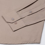 Carter Sand Beige Plain Premium Cotton Shirt - John Ellies