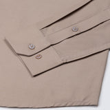 Carter Sand Beige Plain Premium Cotton Shirt - John Ellies