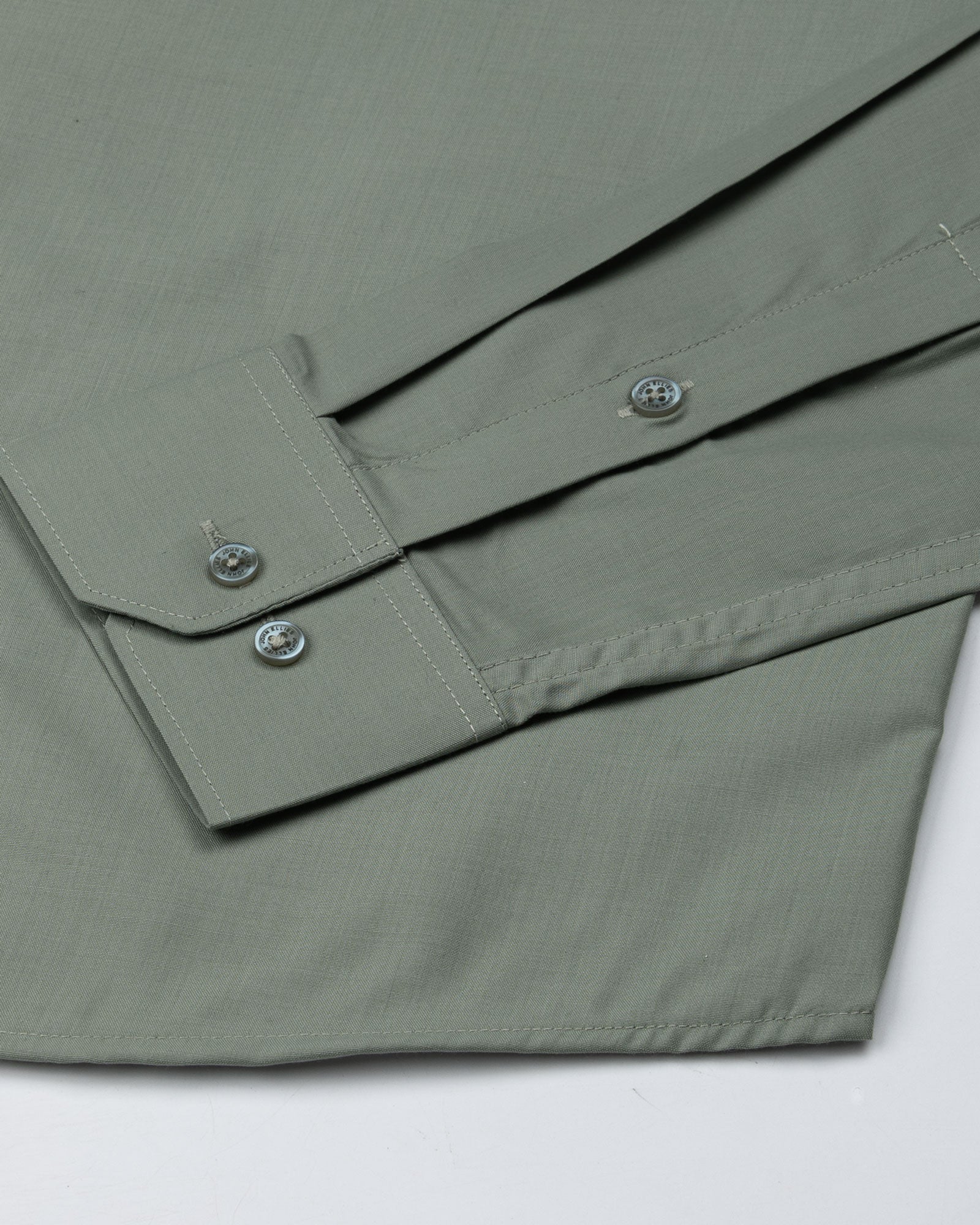 Carter Olive Plain Premium Cotton Shirt - John Ellies